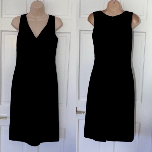 Ann Taylor Dresses & Skirts - Ann Taylor Black Sleeveless V Neck Sheath Midi Dress Size 2